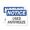 Signmission Used Antifreeze, 14 in W x Rectangle, Plastic OS-2PACK-NS-P-1014-L-18823 - alternate 1